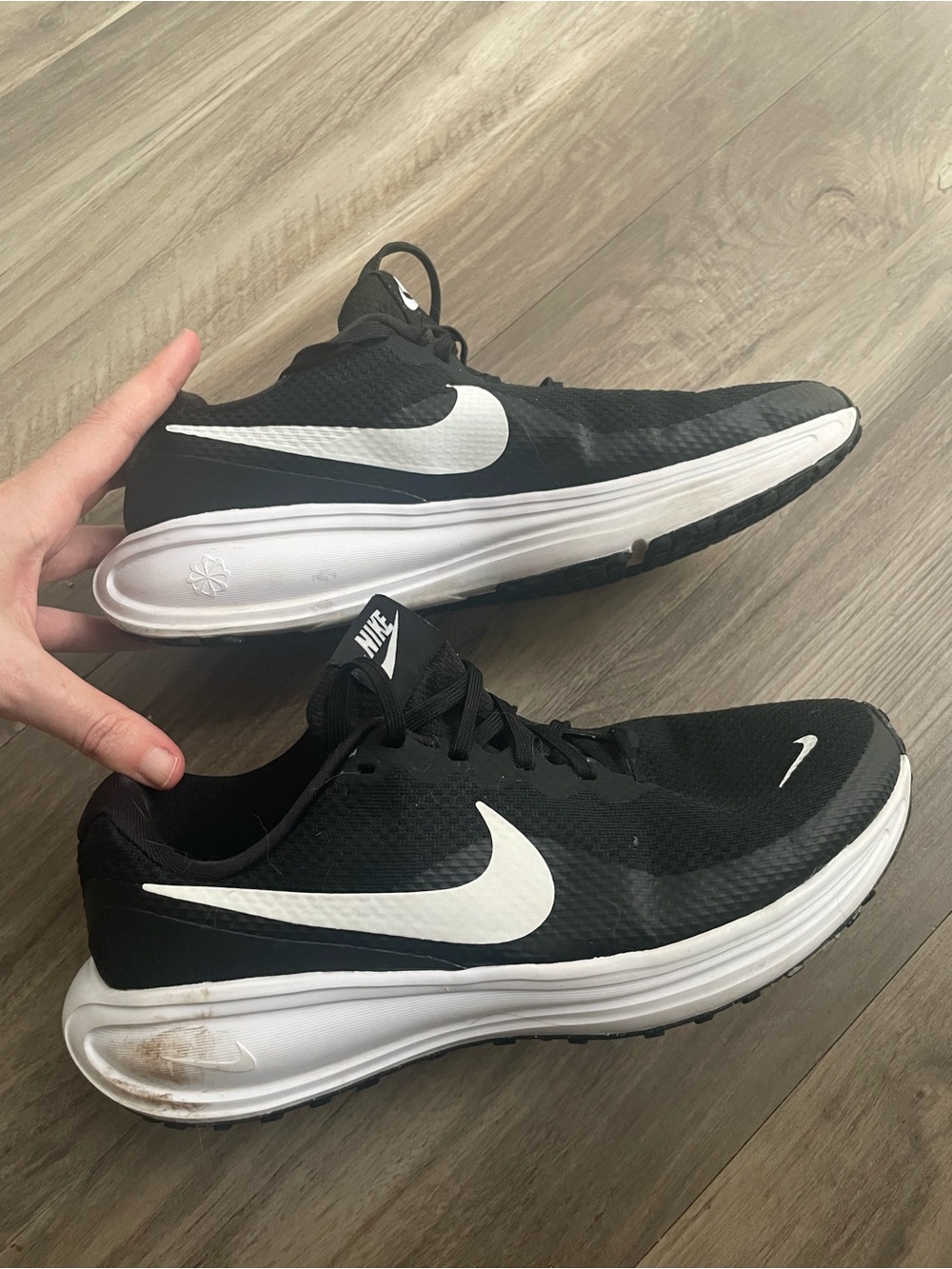 Nike Black and White Women's Athletic Running Sneakers